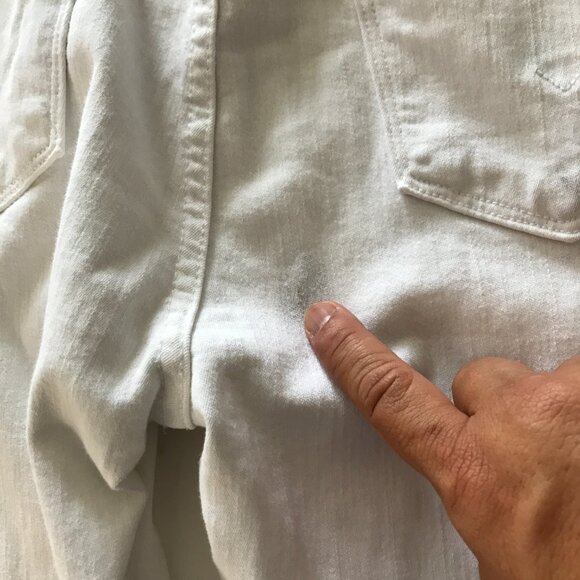 Hudson High Rise Barbara Ankle Super Skinny Jeans Women size 28 White Stretch - Picture 12 of 15